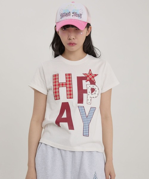 Tシャツ・カットソー Wai Kei HAPPY Patchwork Short Sleeve T-shirt 5BSA066 UNISEX】Wai Kei／ハッピーパッチワークT（Tシャツ/カットソー