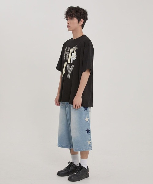 WaiKei（ワイケイ）の「【UNISEX】Wai Kei／ハッピーパッチワークT（Tシャツ/カットソー・レディース・ブラック/ホワイト/ネイビー・SMALL/MEDIUM）」の18枚目の写真