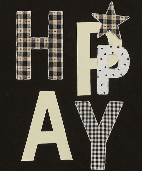 WaiKei（ワイケイ）の「【UNISEX】Wai Kei／ハッピーパッチワークT（Tシャツ/カットソー・レディース・ブラック/ホワイト/ネイビー・SMALL/MEDIUM）」の4枚目の写真