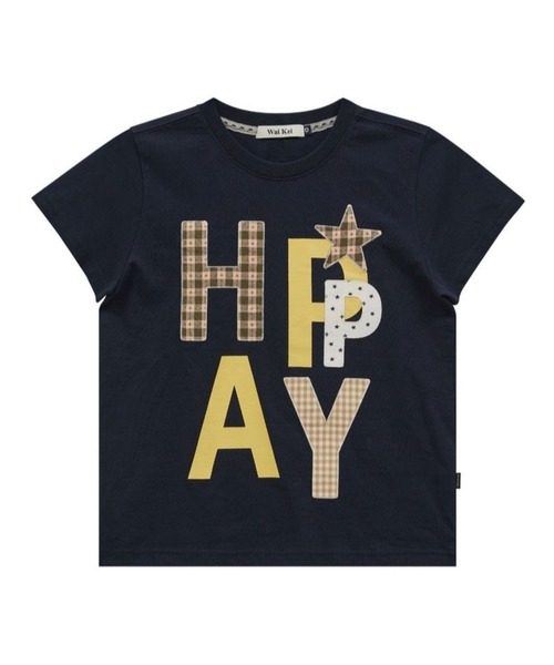 WaiKei（ワイケイ）の「【UNISEX】Wai Kei／ハッピーパッチワークT（Tシャツ/カットソー・レディース・ブラック/ホワイト/ネイビー・SMALL/MEDIUM）」の5枚目の写真