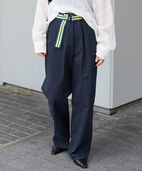 JOURNAL STANDARD（ジャーナルスタンダード）の「【BURK / バーク】ベルトツキチノパンツ（チノパンツ・レディース・ベージュ/ネイビー・MEDIUM/LARGE）」の11枚目の写真