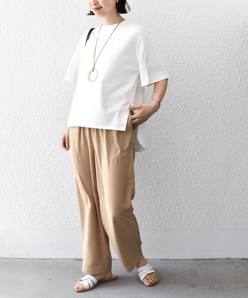 SHIPS.me(シップスミー)の「【ZOZO限定】SHIPS.me: サテン ワイド イージー パンツ(その他パンツ・レディース・ブラック/ライトカーキ/グリーン/ライトグレー/オレンジ/ダークネイビー/ベージュ・マルチサイズ)」の16枚目の写真