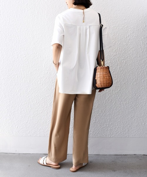 SHIPS.me(シップスミー)の「【ZOZO限定】SHIPS.me: サテン ワイド イージー パンツ(その他パンツ・レディース・ブラック/ライトカーキ/グリーン/ライトグレー/オレンジ/ダークネイビー/ベージュ・マルチサイズ)」の17枚目の写真
