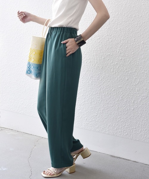 SHIPS.me(シップスミー)の「【ZOZO限定】SHIPS.me: サテン ワイド イージー パンツ(その他パンツ・レディース・ブラック/ライトカーキ/グリーン/ライトグレー/オレンジ/ダークネイビー/ベージュ・マルチサイズ)」の20枚目の写真