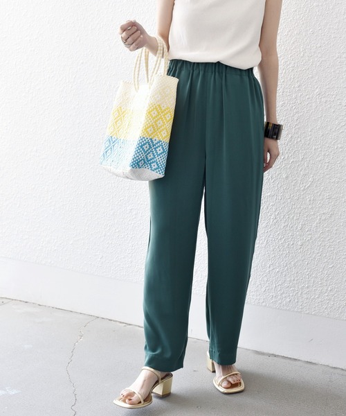 SHIPS.me(シップスミー)の「【ZOZO限定】SHIPS.me: サテン ワイド イージー パンツ(その他パンツ・レディース・ブラック/ライトカーキ/グリーン/ライトグレー/オレンジ/ダークネイビー/ベージュ・マルチサイズ)」の18枚目の写真