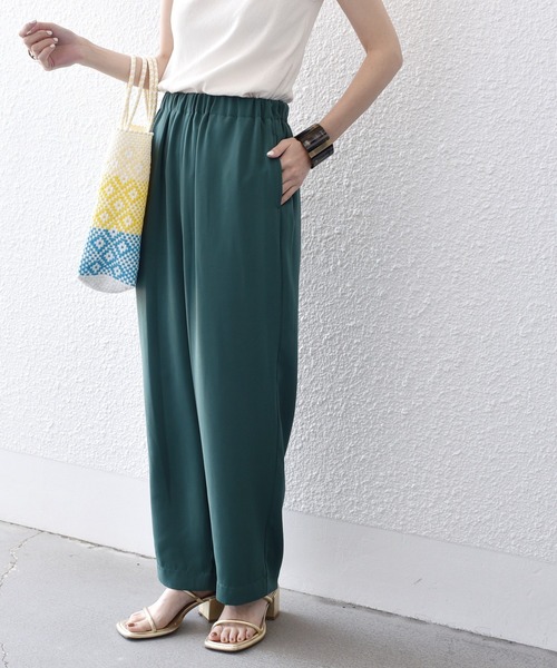 SHIPS.me(シップスミー)の「【ZOZO限定】SHIPS.me: サテン ワイド イージー パンツ(その他パンツ・レディース・ブラック/ライトカーキ/グリーン/ライトグレー/オレンジ/ダークネイビー/ベージュ・マルチサイズ)」の19枚目の写真
