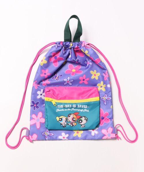 Rendez-Vous(ランデヴー)の「【 The Powerpuff Girs 】 パワーパフガールズ ナップサック 25S7(バックパック/リュック・レディース・ブラック/パープル・FREE)」の2枚目の写真
