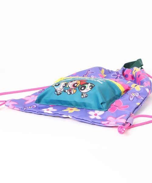 Rendez-Vous(ランデヴー)の「【 The Powerpuff Girs 】 パワーパフガールズ ナップサック 25S7(バックパック/リュック・レディース・ブラック/パープル・FREE)」の4枚目の写真