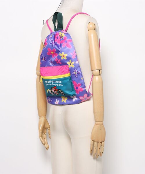 Rendez-Vous(ランデヴー)の「【 The Powerpuff Girs 】 パワーパフガールズ ナップサック 25S7(バックパック/リュック・レディース・ブラック/パープル・FREE)」の6枚目の写真