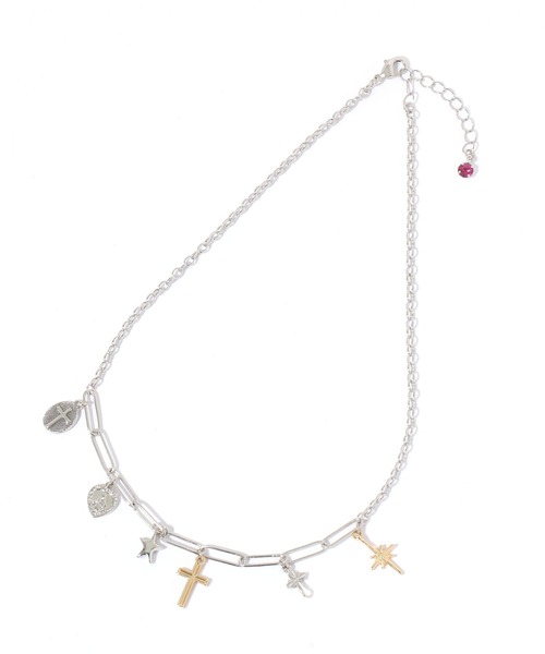 BAYFLOW（ベイフロー）の「クロスコインチャームネックレス（ネックレス・レディース・ライトグレー/イエロー・FREE）」の3枚目の写真