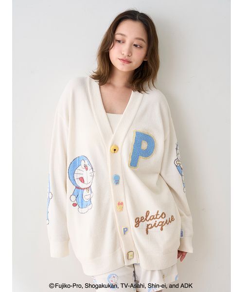 【新品】ジェラートピケ　ドラえもん　おはようおやすみカーディガン ドラえもん】【ユニセックス】おはようおやすみカーディガン