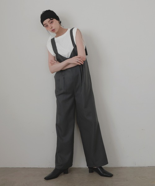 LIAN（リアン）の「ビスチェデザインオールインワン（つなぎ/オールインワン・レディース・チャコールグレー/ベージュ/ブラック/ブラウン・FREE）」の12枚目の写真