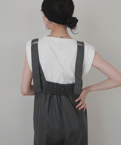 LIAN（リアン）の「ビスチェデザインオールインワン（つなぎ/オールインワン・レディース・チャコールグレー/ベージュ/ブラック/ブラウン・FREE）」の17枚目の写真