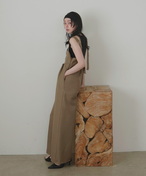 LIAN（リアン）の「ビスチェデザインオールインワン（つなぎ/オールインワン・レディース・チャコールグレー/ベージュ/ブラック/ブラウン・FREE）」の20枚目の写真