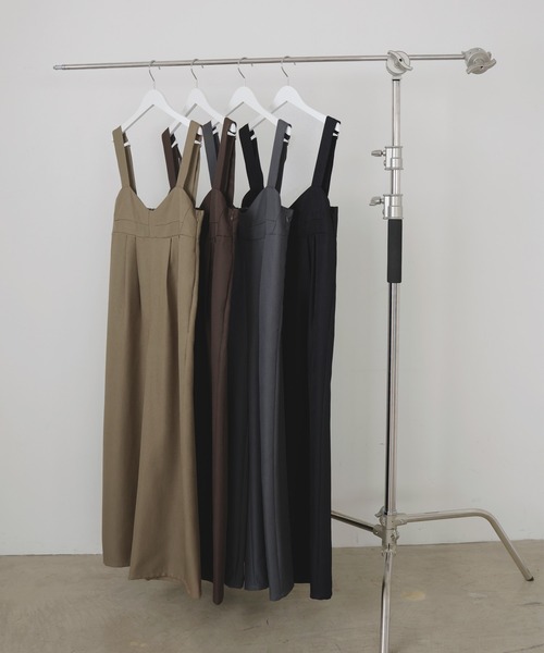 セール】ビスチェデザインオールインワン（つなぎ/オールインワン