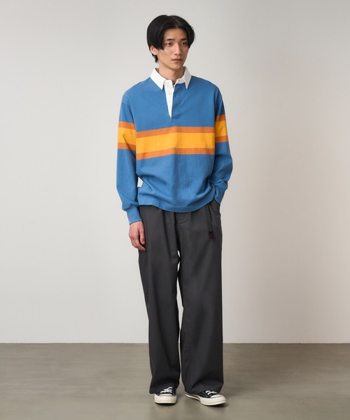 Gramicci（グラミチ）の「T/C TWILL WIDE PANT｜T/Cツイルワイドパンツ（チノパンツ・メンズ・チャコール/ベージュ/ダークブラウン/ブラック/グレイッシュベージュ・S/M/L/XL/XXL）」の6枚目の写真