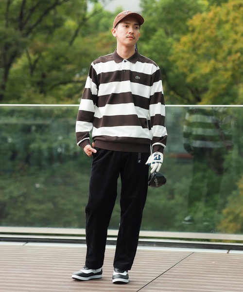 LACOSTE（ラコステ）の「【別注】LACOSTE / ボーダー ロングスリーブ ポロシャツ（ポロシャツ・メンズ・ホワイト系その他/グリーン系その他/グレー系その他・MEDIUM/LARGE/X-LARGE/SMALL）」の9枚目の写真