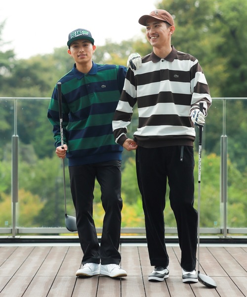 LACOSTE（ラコステ）の「【別注】LACOSTE / ボーダー ロングスリーブ ポロシャツ（ポロシャツ・メンズ・ホワイト系その他/グリーン系その他/グレー系その他・MEDIUM/LARGE/X-LARGE/SMALL）」の11枚目の写真