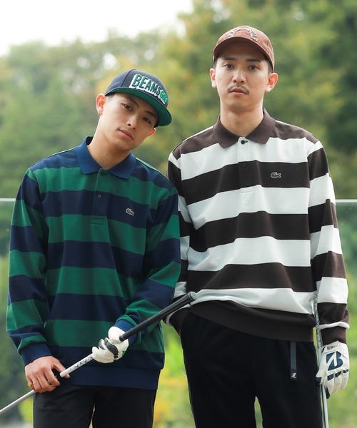 LACOSTE（ラコステ）の「【別注】LACOSTE / ボーダー ロングスリーブ ポロシャツ（ポロシャツ・メンズ・ホワイト系その他/グリーン系その他/グレー系その他・MEDIUM/LARGE/X-LARGE/SMALL）」の13枚目の写真