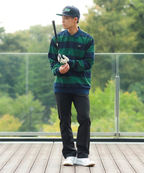 LACOSTE（ラコステ）の「【別注】LACOSTE / ボーダー ロングスリーブ ポロシャツ（ポロシャツ・メンズ・ホワイト系その他/グリーン系その他/グレー系その他・MEDIUM/LARGE/X-LARGE/SMALL）」の5枚目の写真