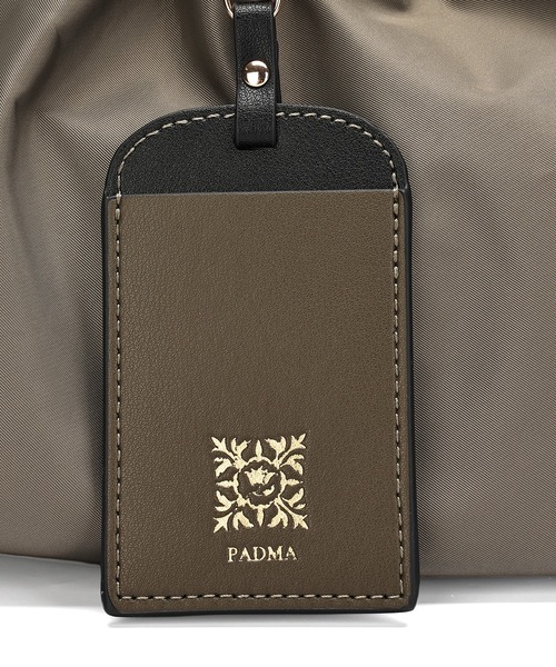 PADMA(パドマ)の「【PADMA/パドマ】ナイロン×レザー 巾着ミニトートバッグ(ビジネスバッグ・レディース・グレー/カーキ/ピンク/ワイン/ベージュ/ブラック/ネイビー・FREE)」の20枚目の写真