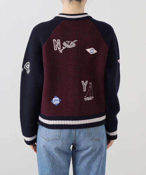 U by SPICK&SPAN(ユーバイスピックアンドスパン)の「SEA NEW YORK /シー ニューヨークARCHER VARSITY KNIT L/SLV C(その他アウター・レディース・ネイビー・SMALL)」の12枚目の写真