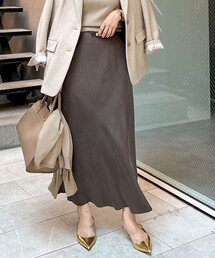 NOLLEY’S Sophi | 《セットアップ対応》ウォッシャブルフィブリルサテンナロースカート(スカート)