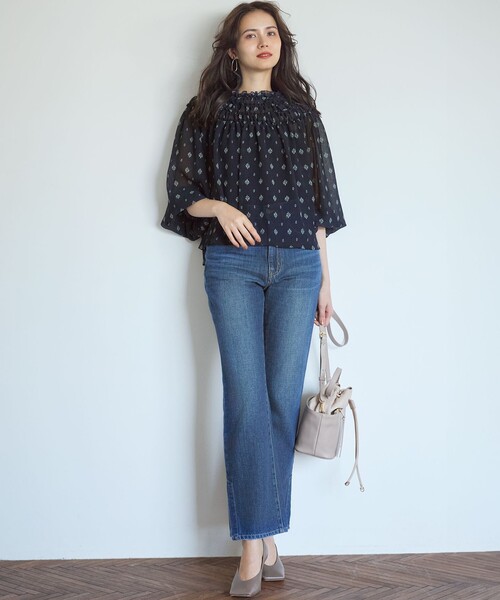 23区（ニジュウサンク）の「【SLOW/一部店舗限定】スリット ストレート デニム（デニムパンツ・レディース・ライトグレー系/ダルブルー系・40/38/36）」の14枚目の写真