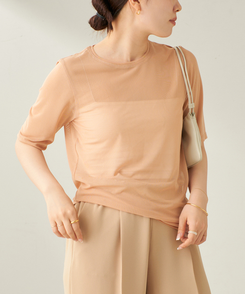 sheer mesh TEE Plage プラージュ sheer mesh TEE（Tシャツ/カットソー）｜Plage（プラージュ）の