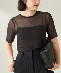 プラージュ plage⭐︎Le ブラックリブ編みTシャツ plage（プラージュ）の「クラシックテンジクTシャツ◇（Tシャツ