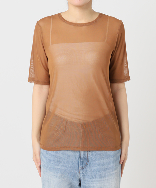 plage（プラージュ）の「sheer mesh TEE（Tシャツ/カットソー・レディース・ナチュラル/ブラック/ベージュ/キャメル・FREE）」の18枚目の写真