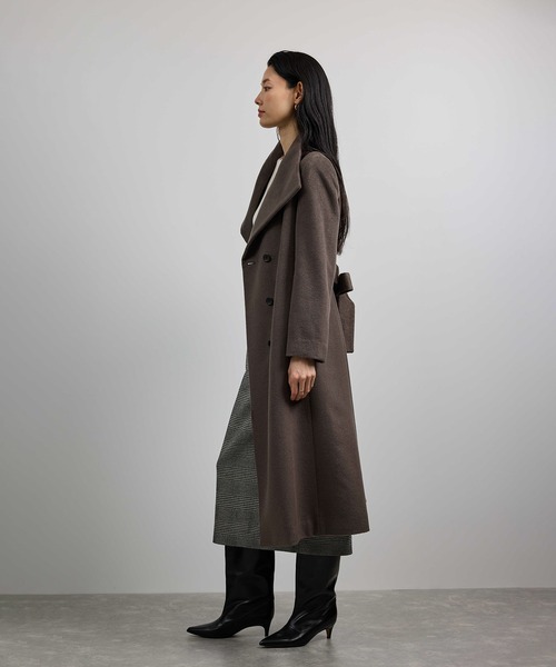 ROPE'(ロペ)の「プレミアムカシミヤ ロングコート【逸品・マルチWAY】【25AW】(ステンカラーコート・レディース・ブラック/ダークブラウン/キャメル/オフホワイト/ブラウン・36/38/40/34)」の8枚目の写真