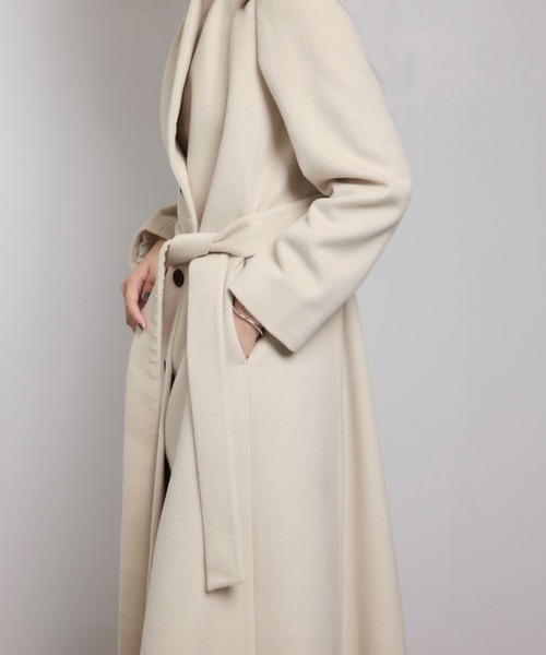 【新品】2023❤️ロペ❤️定番❤️2WAY プレミアムカシミアロングコート36キナリ ROPE'（ロペ）の「2WAYプレミアムカシミヤロングコート（チェスター