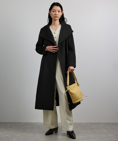 プレミアムカシミヤ ロングコート【逸品・マルチWAY】（ステンカラー