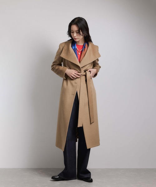 プレミアムカシミヤ ロングコート【逸品・マルチWAY】（ステンカラー