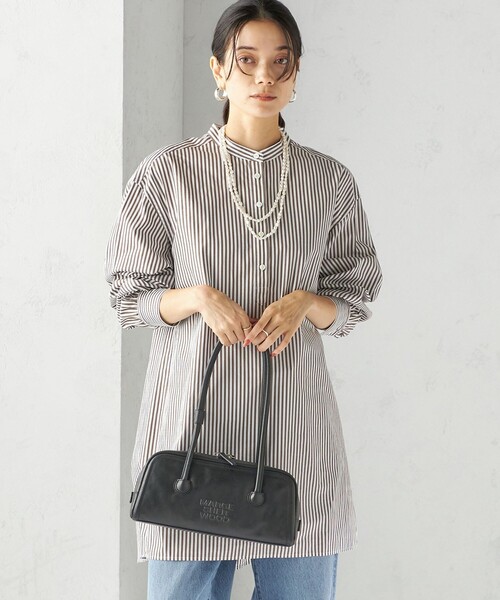 SHIPS(シップス)の「〈手洗い可能〉ストライプ バックタック チュニック シャツ(シャツ/ブラウス・レディース・ブラウン系・ONE SIZE)」の12枚目の写真