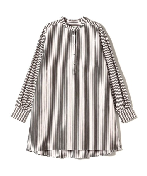 SHIPS(シップス)の「〈手洗い可能〉ストライプ バックタック チュニック シャツ(シャツ/ブラウス・レディース・ブラウン系・ONE SIZE)」の15枚目の写真