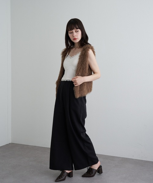 RAY CASSIN(レイカズン)の「ファーニットベスト(ニット/セーター・レディース・アイボリー/グレー/ブラウン・FREE)」の15枚目の写真