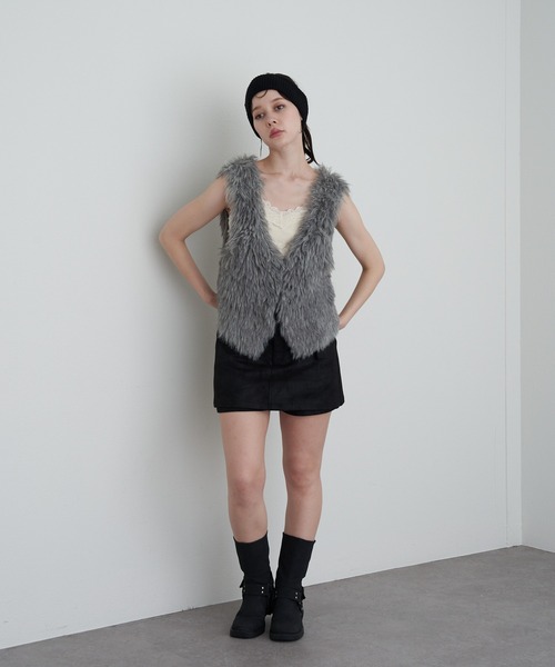 RAY CASSIN(レイカズン)の「ファーニットベスト(ニット/セーター・レディース・アイボリー/グレー/ブラウン・FREE)」の20枚目の写真