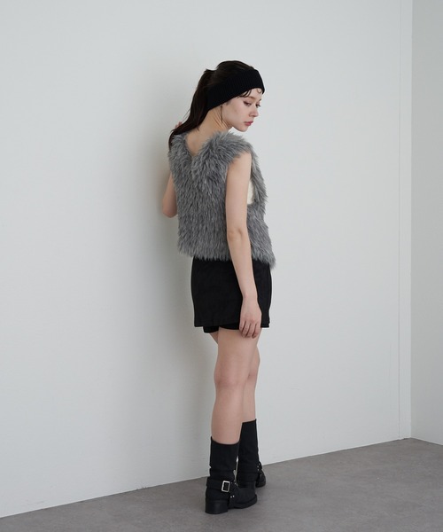 RAY CASSIN(レイカズン)の「ファーニットベスト(ニット/セーター・レディース・アイボリー/グレー/ブラウン・FREE)」の21枚目の写真