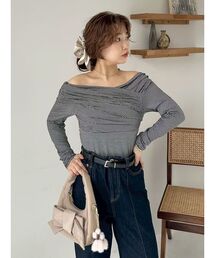 FRAY I.D | 【USAGI ONLINE・ZOZO限定】ギャザーオフショルカットソー(Tシャツ/カットソー)