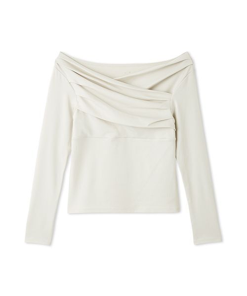 USAGI ONLINE・ZOZO限定】ギャザーオフショルカットソー（Tシャツ