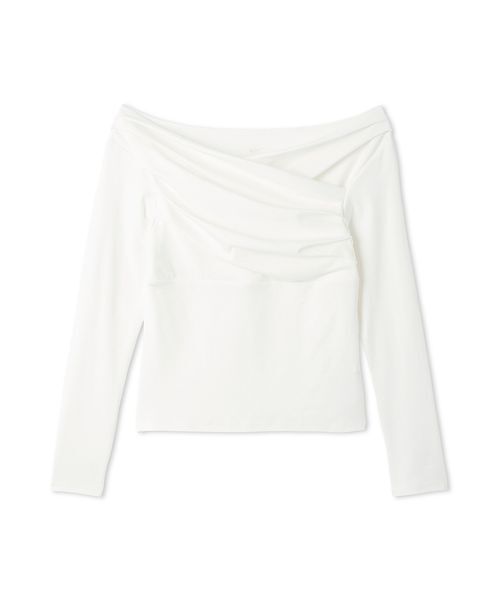 USAGI ONLINE・ZOZO限定】ギャザーオフショルカットソー（T