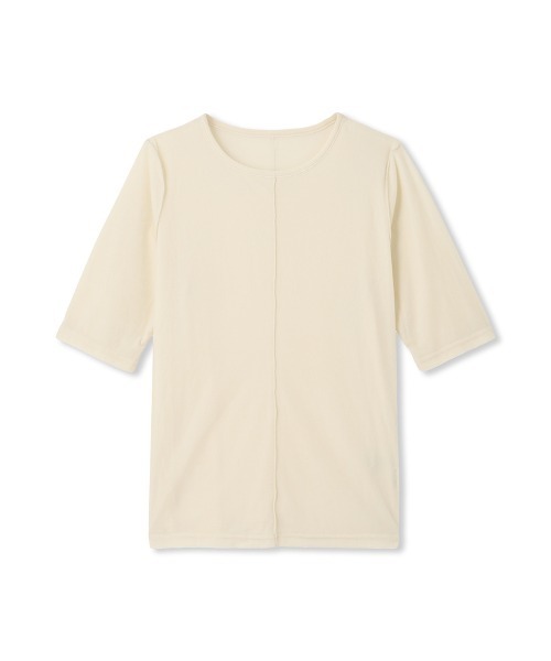 QUEENS COURT(クイーンズコート)の「シアーベロアセンターシームプルオーバー≪手洗い可能≫(Tシャツ/カットソー・レディース・ブラック/オフホワイト/ブルー・M)」の11枚目の写真