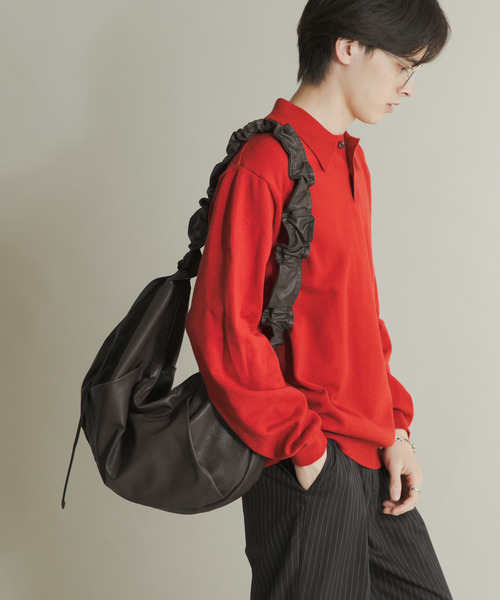 バッグ aoao シンプルトートbag（ファスナーver)☆彡マチ13㎝＆丸手ver