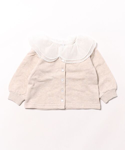 maarook(マルーク)の「裏毛フリル衿カーディガン(カーディガン/ボレロ・キッズ・ブラック/オートミール・80cm/90cm/110cm/100cm/120cm/130cm)」の20枚目の写真