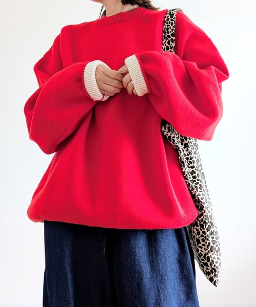 ANEW ニットXS ステッチデザインニットトップス｜WOMEN｜250ISB70-299B｜AZUL