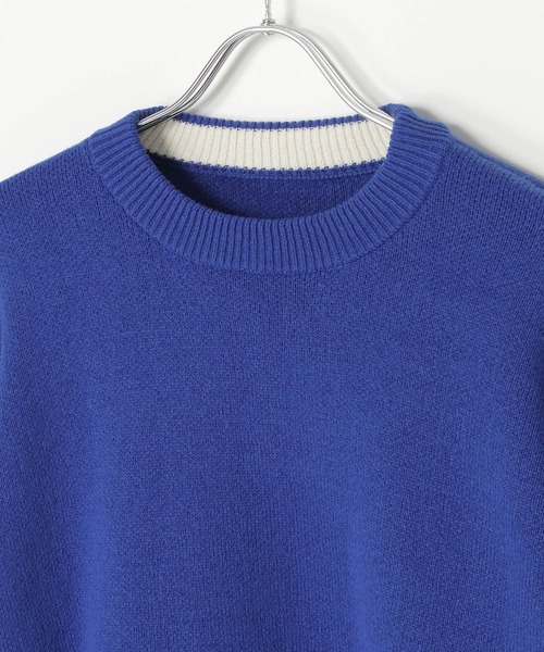 notch.（ノッチ）の「【notch. by yui】バイカラージャガードニット 2025 A/W（ニット/セーター・レディース・オフホワイト/グレー/ブルー/レッド・M）」の9枚目の写真