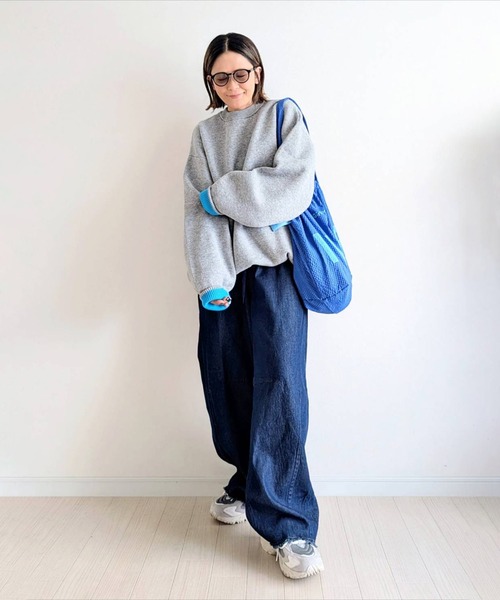 notch.（ノッチ）の「【notch. by yui】バイカラージャガードニット 2025 A/W（ニット/セーター・レディース・オフホワイト/グレー/ブルー/レッド・M）」の20枚目の写真