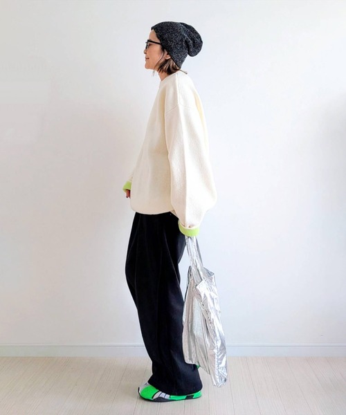 notch.（ノッチ）の「【notch. by yui】バイカラージャガードニット 2025 A/W（ニット/セーター・レディース・オフホワイト/グレー/ブルー/レッド・M）」の17枚目の写真